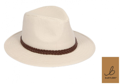 Bartleby Cotton Fedora with Leather Band